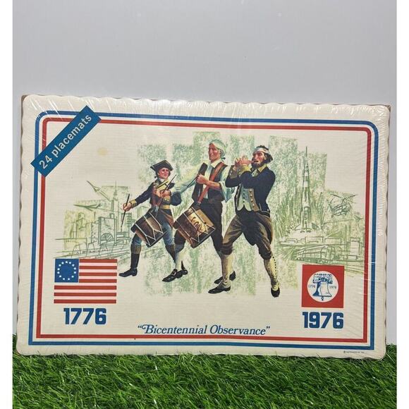 1776 Bicentennial Paper Placemats‎ Hoffmaster Sealed 24 Count - Picture 1 of 2